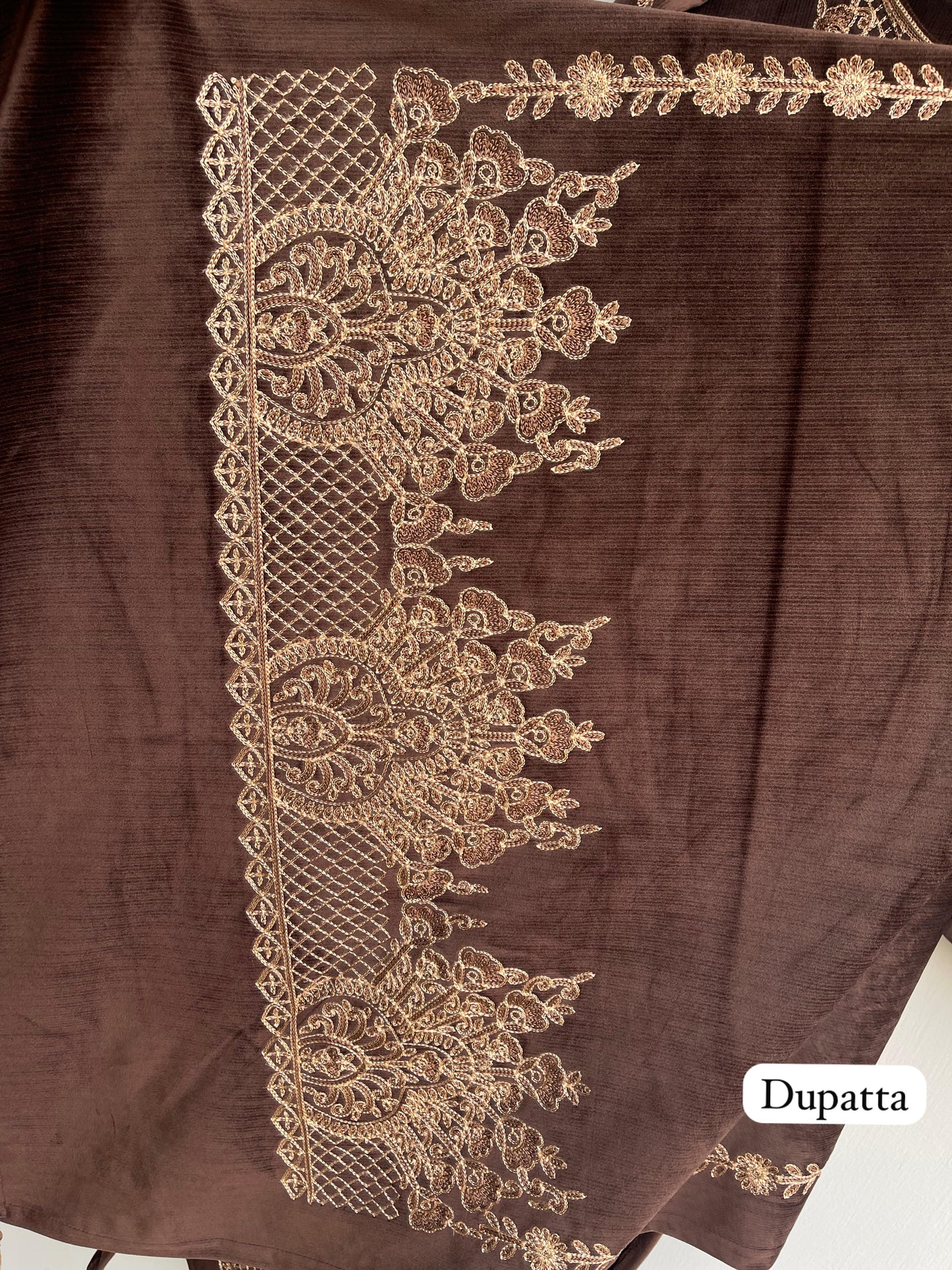 Micra velvet embroidered readymade ladies winter coord set Rc18800