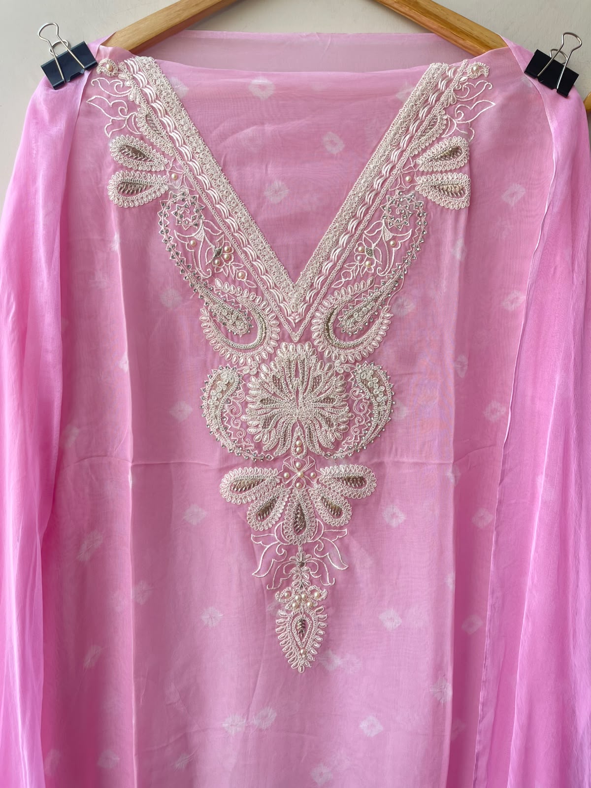 Organza printed unstitched ladies suit Rc19092