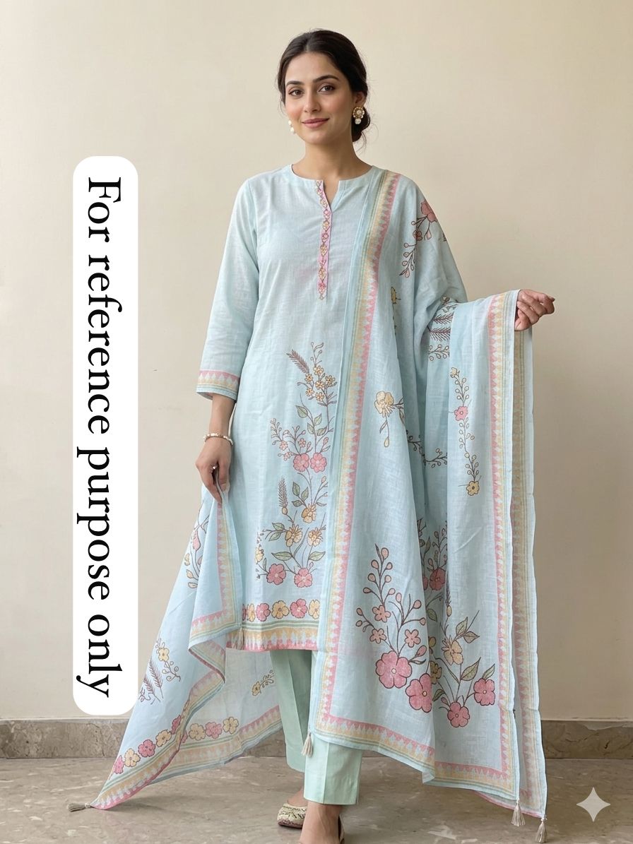 Pure linen printed unstitched ladies suit Rc18911