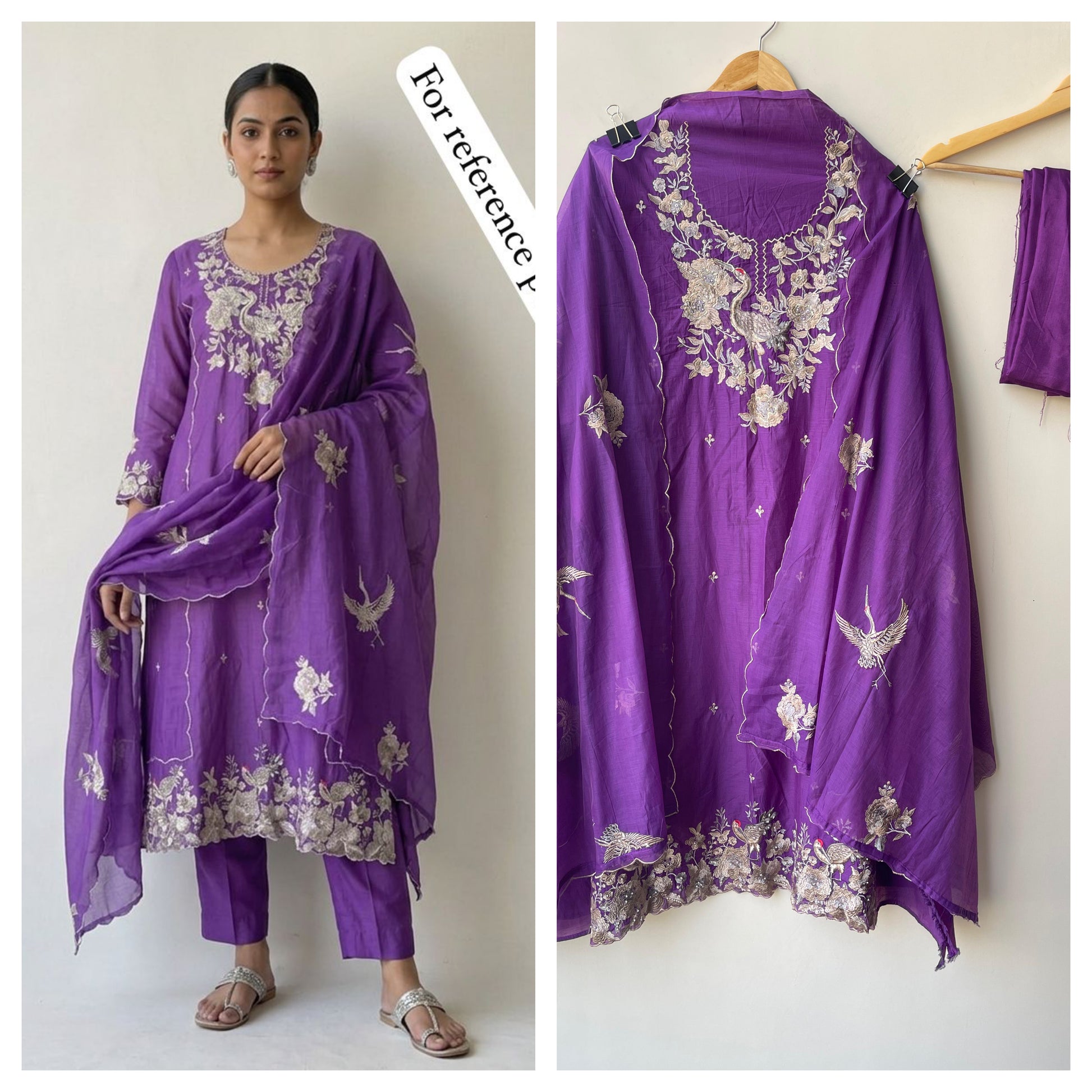 Mul Chanderi Unstitched Ladies Suit RC18848