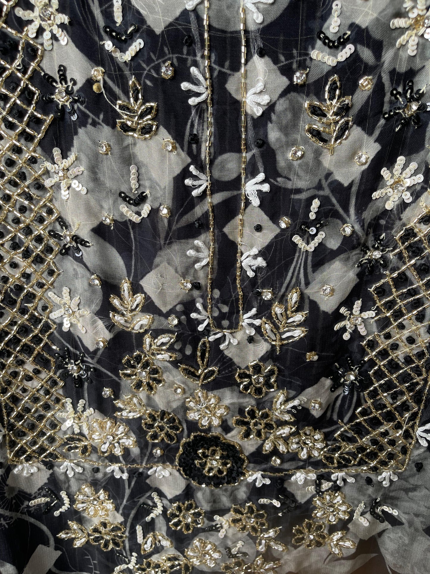 Organza unstitched ladies suit (b)