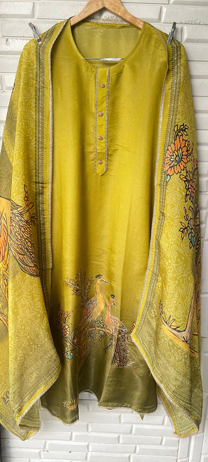 Shimmer silk unstitched ladies suit Rc17775 (b)