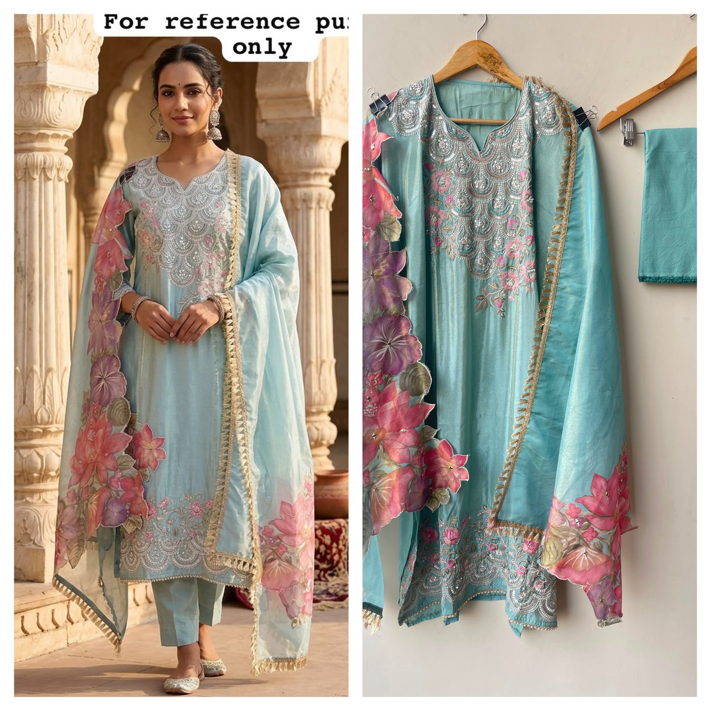 Shimmer silk unstitched ladies suit Rc19145