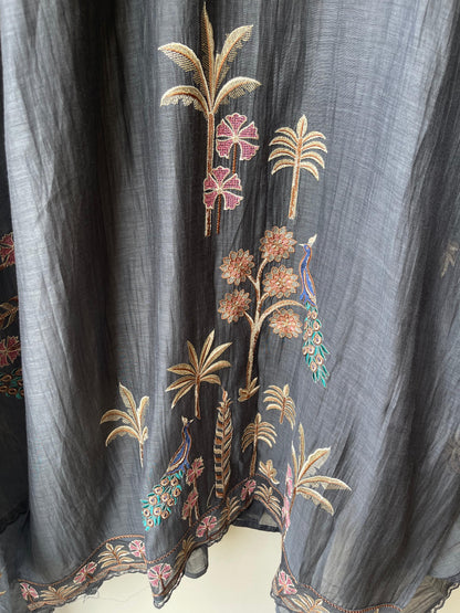 Fine mul chanderi unstitched ladies suit Rc18799