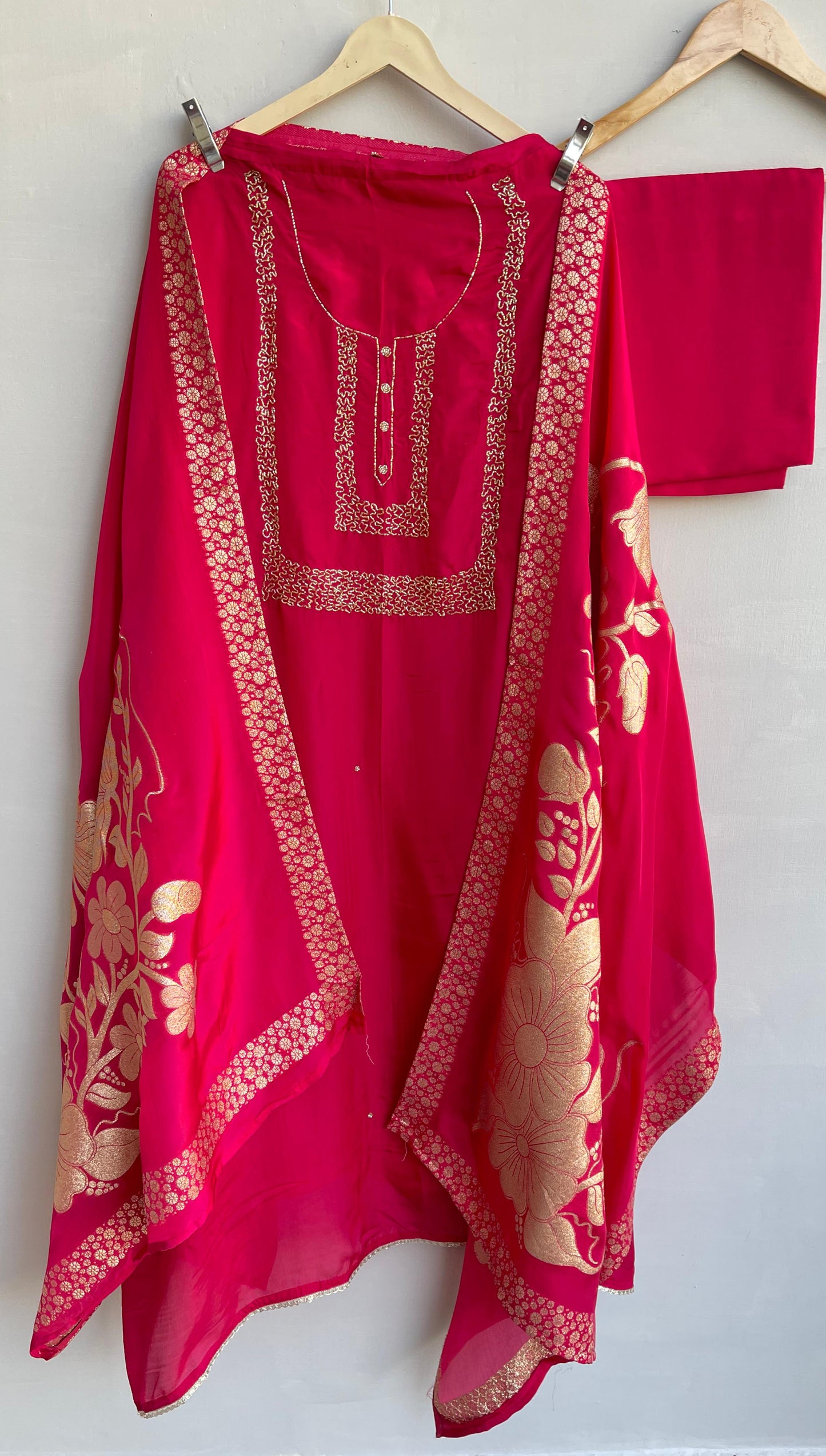 Silk organza unstitched ladies suit Rc17883 (a)