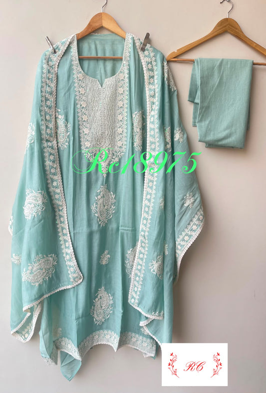 Mul chanderi unstitched ladies suit Rc18975 (c)