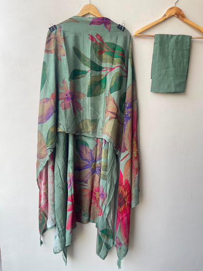 Pure crepe printed ladies unstitched suit Rc19002