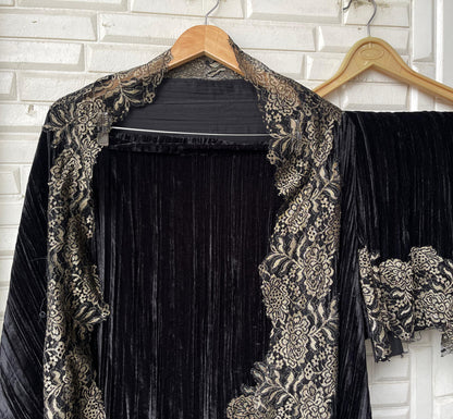 Micra crushed velvet unstitched ladies suit Rc18226