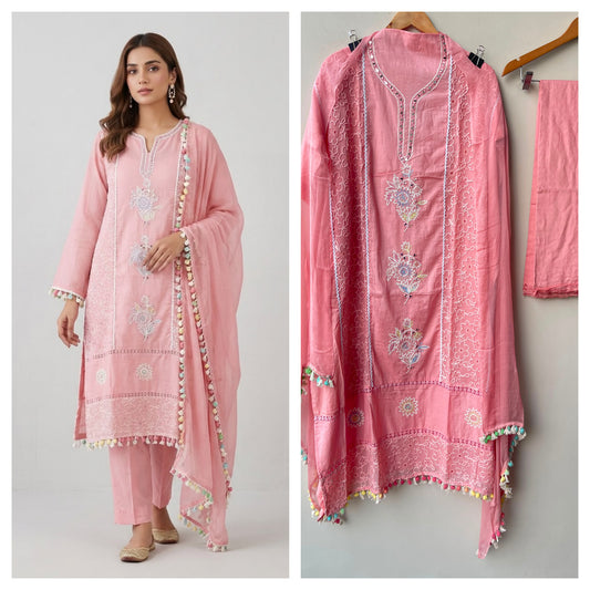 Cotton fabric unstitched ladies suit Rc19016 (b)