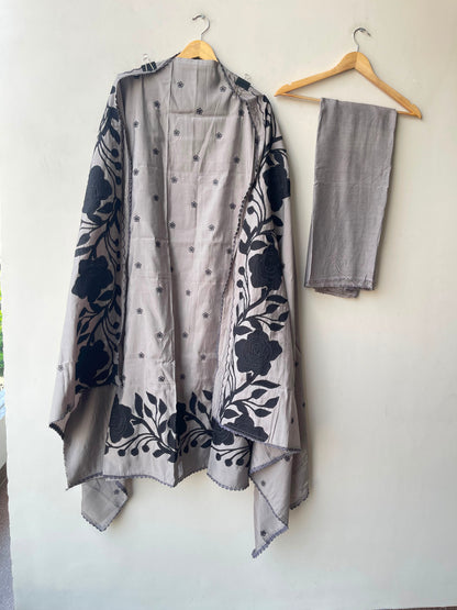 Mul chanderi printed ladies unstitched suit Rc19322 (a)