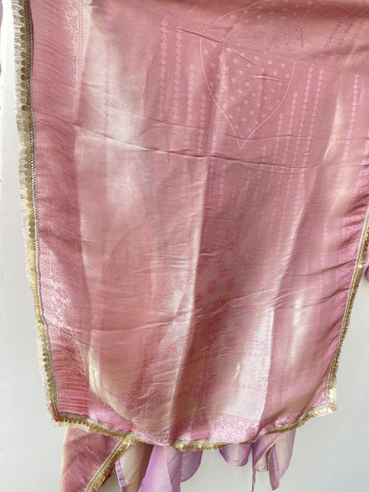 Premium Shimmer Giraffe Silk Unstitched 3 Pcs Designer Suit Set