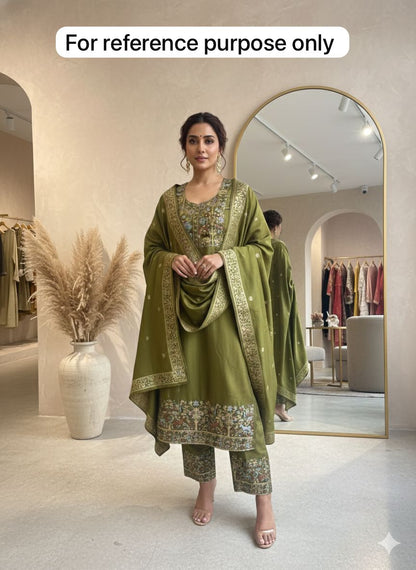 Banarasi silk unstitched ladies suit Rc18242 (b)