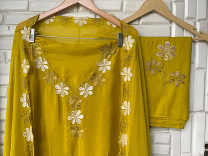 Organza silk unstitched ladies suit Rc17360 (b)