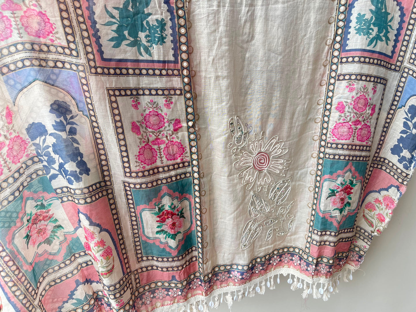 Mul chanderi printed ladies unstitched suit Rc19150 (b)