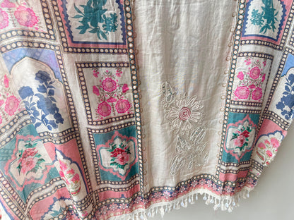 Mul chanderi printed ladies unstitched suit Rc19150 (b)
