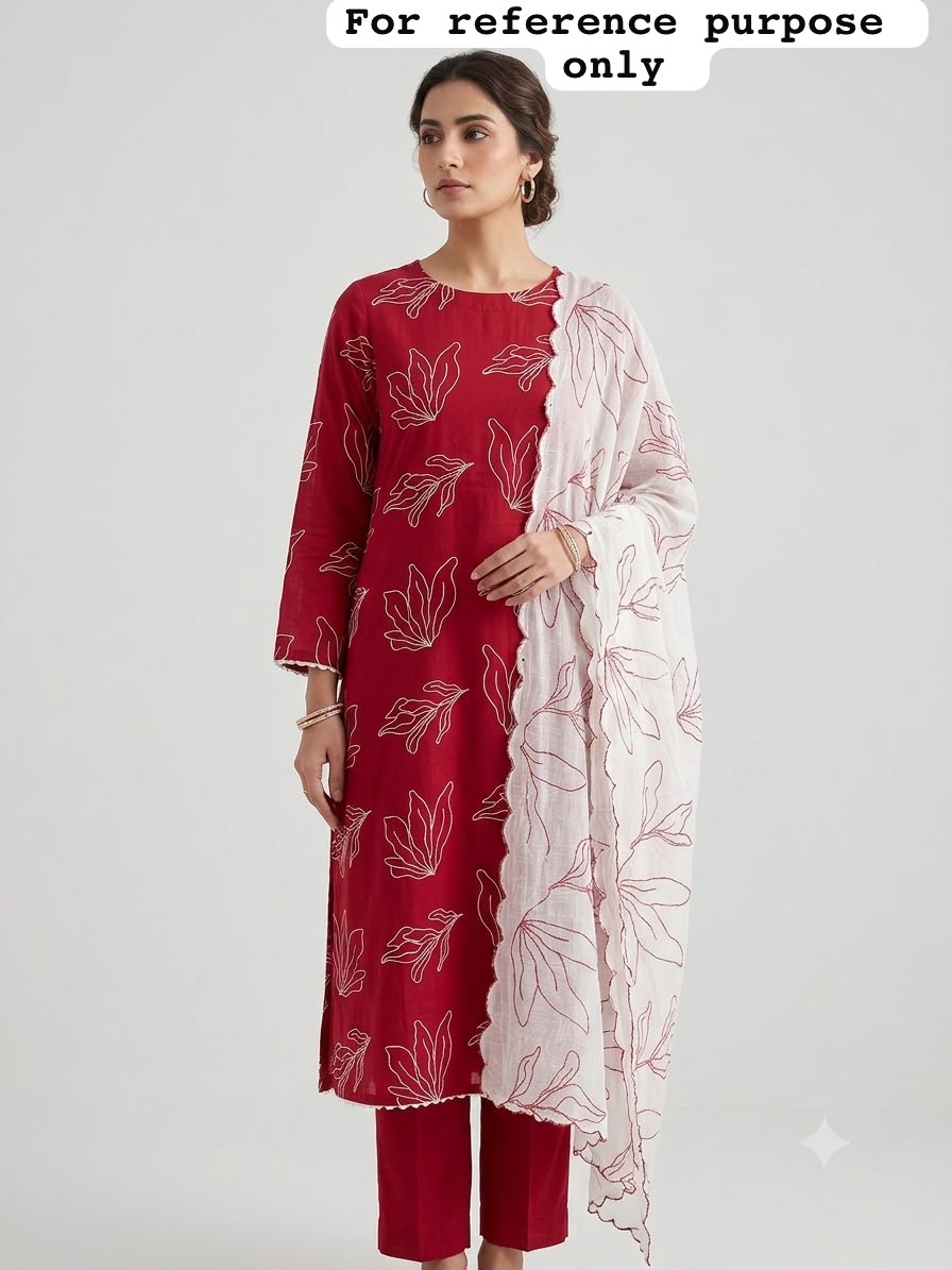 Cotton unstitched fabric ladies suit Rc19039