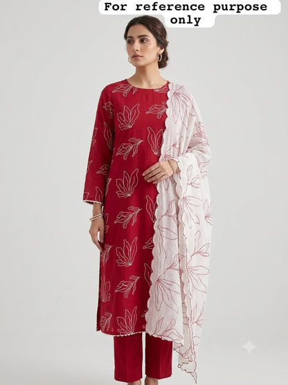 Cotton unstitched fabric ladies suit Rc19039