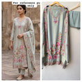 Shimmer silk unstitched ladies suit Rc19069