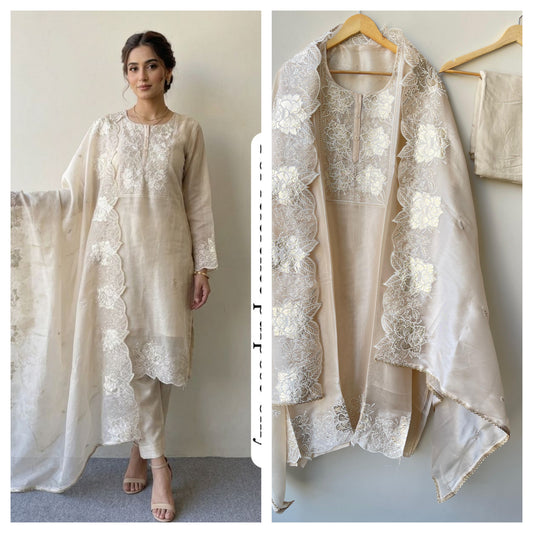 Shimmer Organza Unstitched Ladies Suit RC-18886