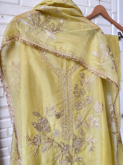 Weaving shimmer silk unstitched ladies suit Rc17689(a)