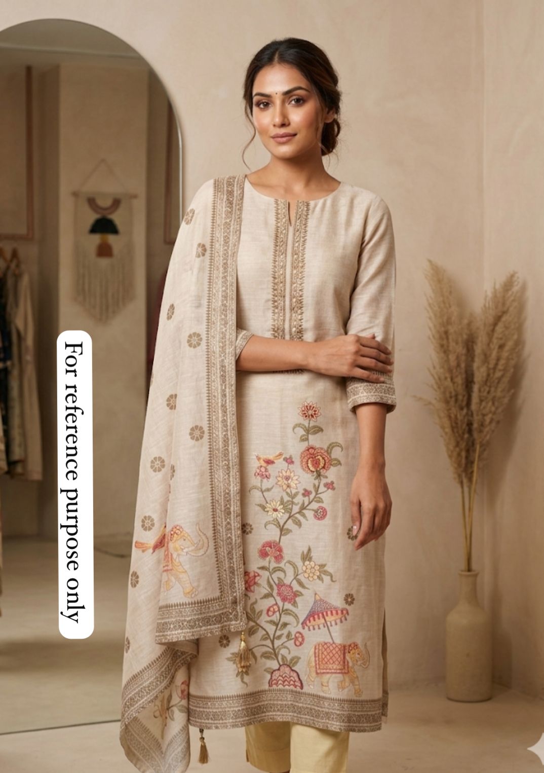 Linen printed unstitched ladies suit Rc18512