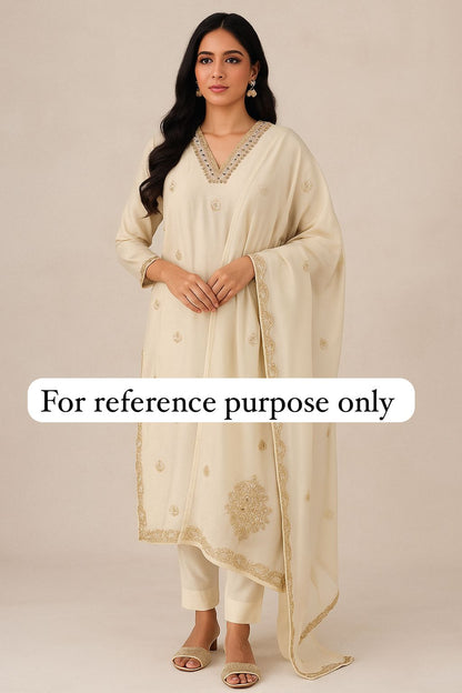 Shimmer silk unstitched ladies suit Rc17832