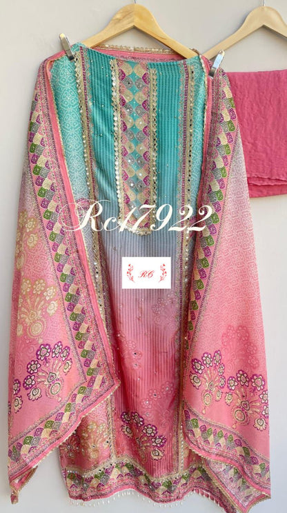 Shimmer silk unstitched ladies suit Rc17922 (a)