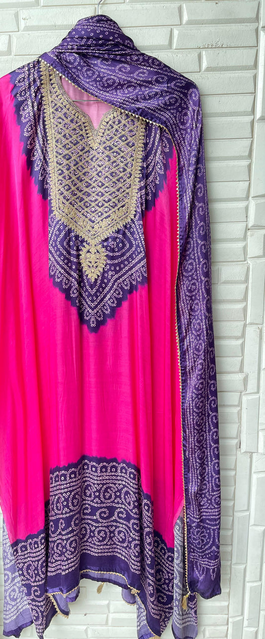 Silk unstitched ladies suit Rc17341