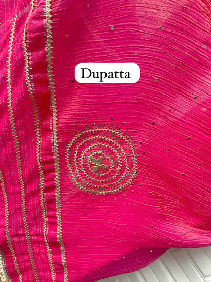 Shimmer silk unstitched ladies suit Rc17701