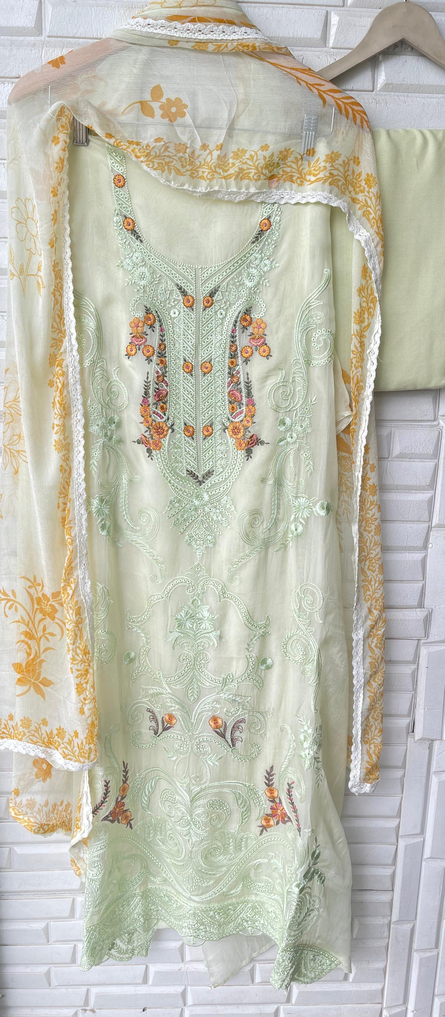 Organza unstitched ladies suit Rc17778