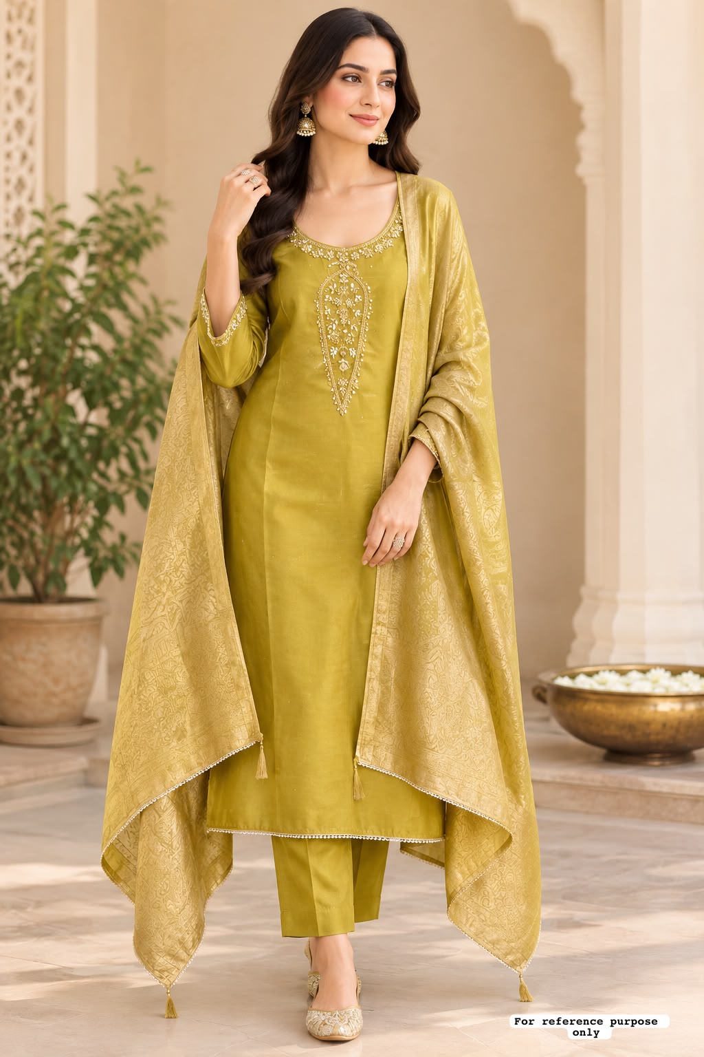 Shimmer silk Printed Unstitched Suit Set