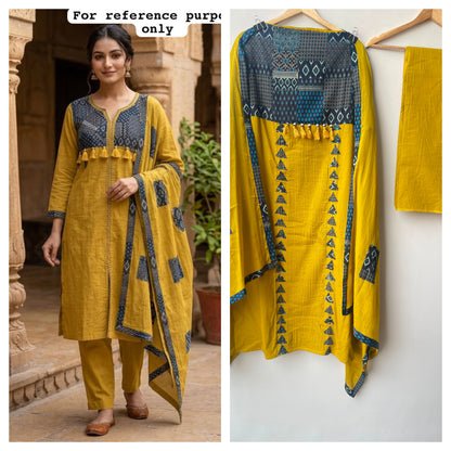 Cotton fabric unstitched ladies suit Rc19052
