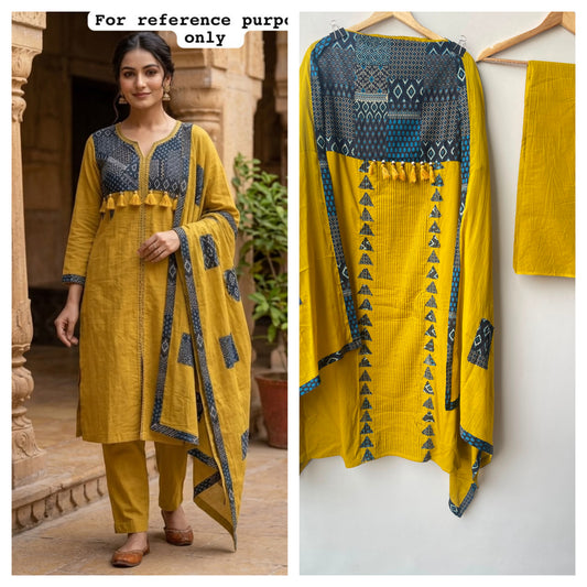 Cotton fabric unstitched ladies suit Rc19052