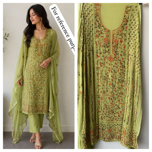 Laknavi georgette fabric ladies unstitched suit Rc18831
