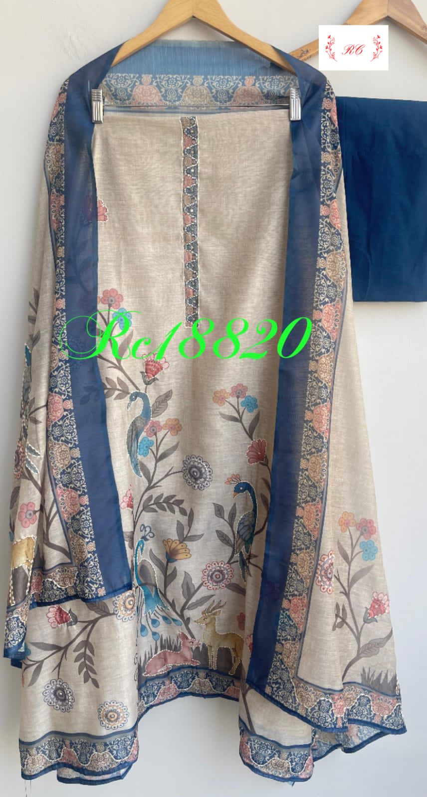 Mul Chanderi Unstitched Ladies Suit RC-18820 – view 7