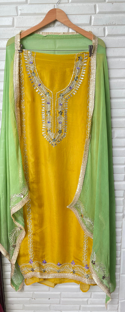 Organza unstitched ladies suit Rc17494