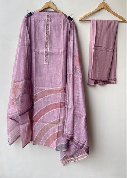 Pure self mul chanderi ladies unstitched suit Rc19135 (b)