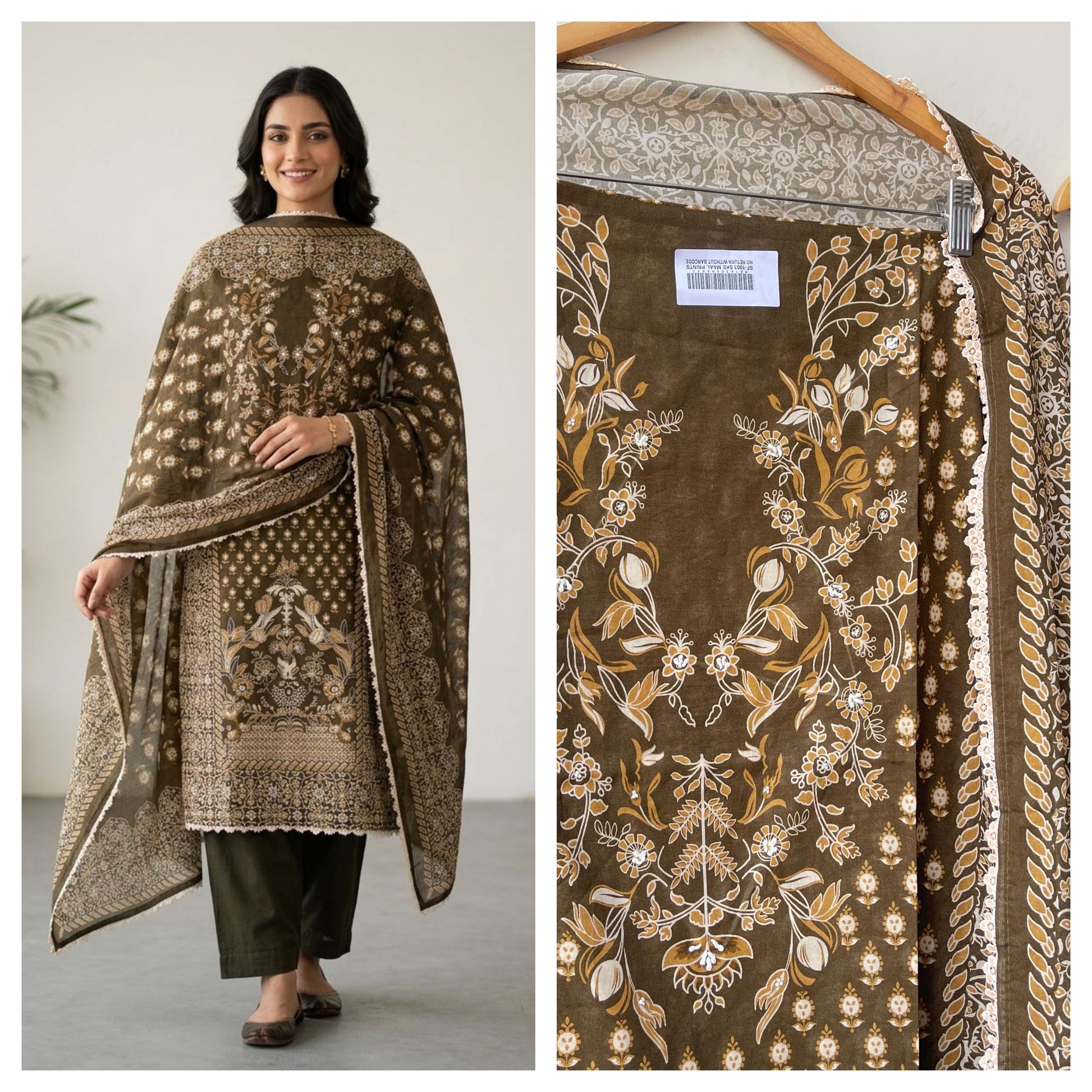 Cotton Printed Unstitched Ladies Suit RC18819