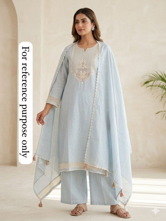 Pure mul chanderi unstitched ladies suit Rc18895 (b)