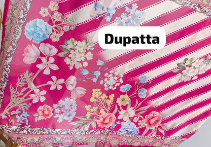 Organza unstitched ladies suit Rc17894