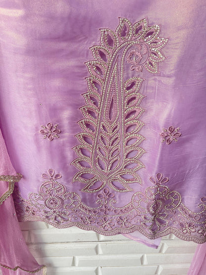 Shimmer paper silk unstitched ladies suit Rc17703(a)