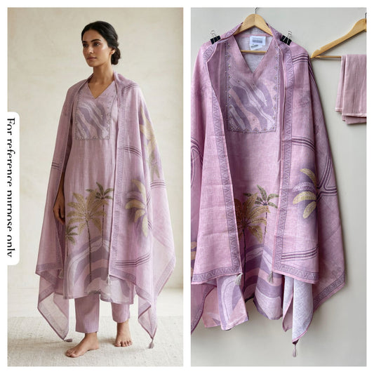 Linen Printed Unstitched Ladies Suit RC-18872