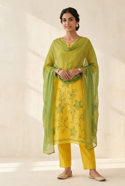 Premium Organza Tuile Unstitched Designer 3 Pcs Suit Set