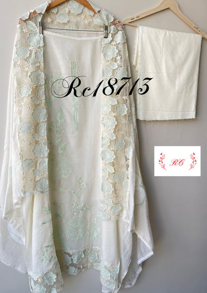 Mul Chanderi Unstitched Ladies Suit RC-18714 (a) – view 8
