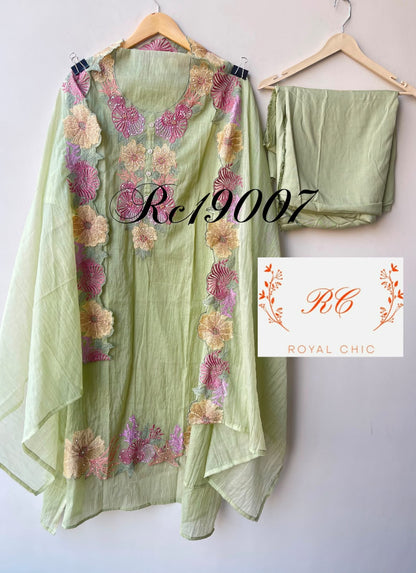 Mul cotton unstitched ladies suit Rc19007