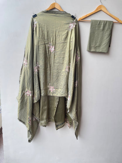 Pure shimmer giraffe silk unstitched ladies suit Rc19170 (b)