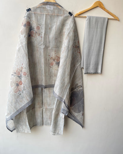 Pure self mul chanderi ladies unstitched suit Rc19169