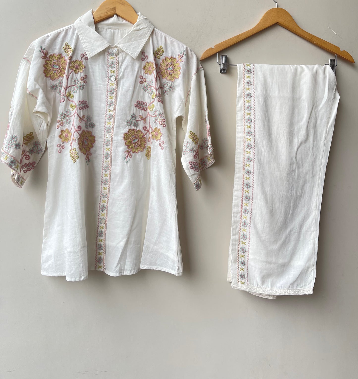 Soft cotton printed stitched ladies coord set Rc19197
