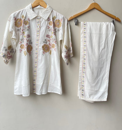 Soft cotton printed stitched ladies coord set Rc19197