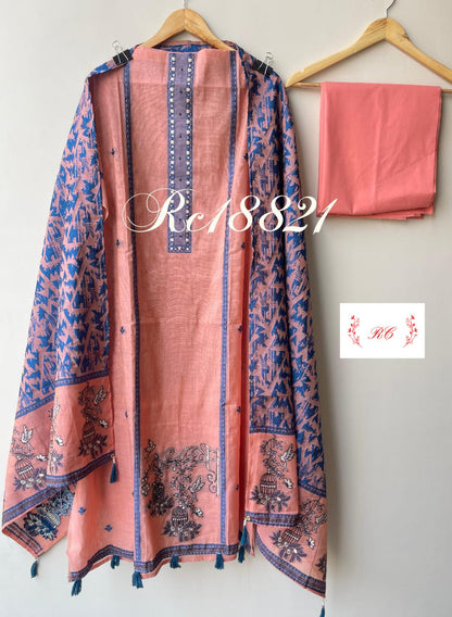 Maheshwari Silk Unstitched Ladies Suit RC18821 – view 3